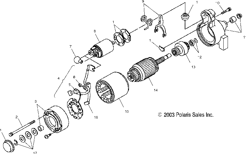 Starting motor - a04rb63aa