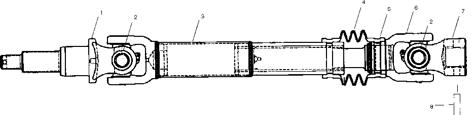 Mid axle drive shaft (lh) - a99rf50aa