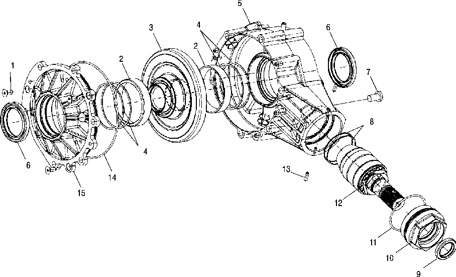 Rear gearcase - a99rf50aa