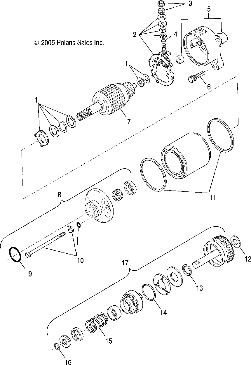 Engine starting motor - r07rh50af_ar_at