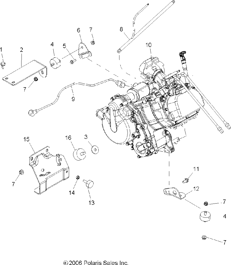 Engine mounting - r07rh68ad_ag_ah_ak_al_ao_ap_aw