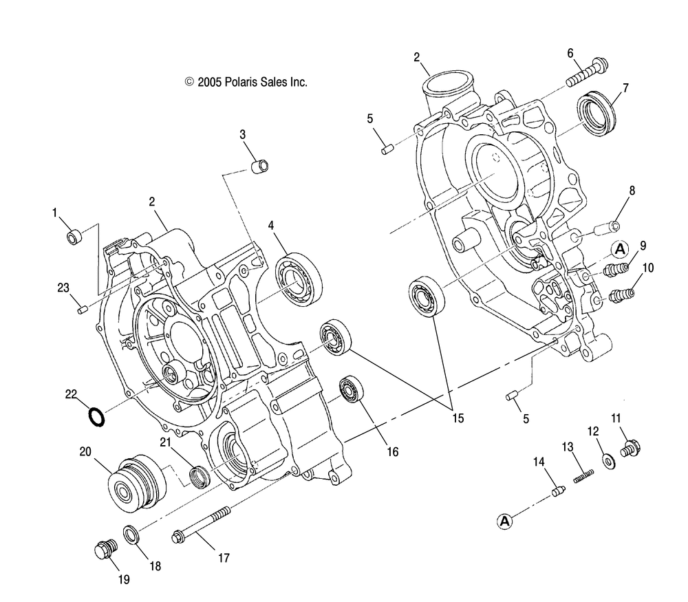 Engine crankcase - r08rb50aa