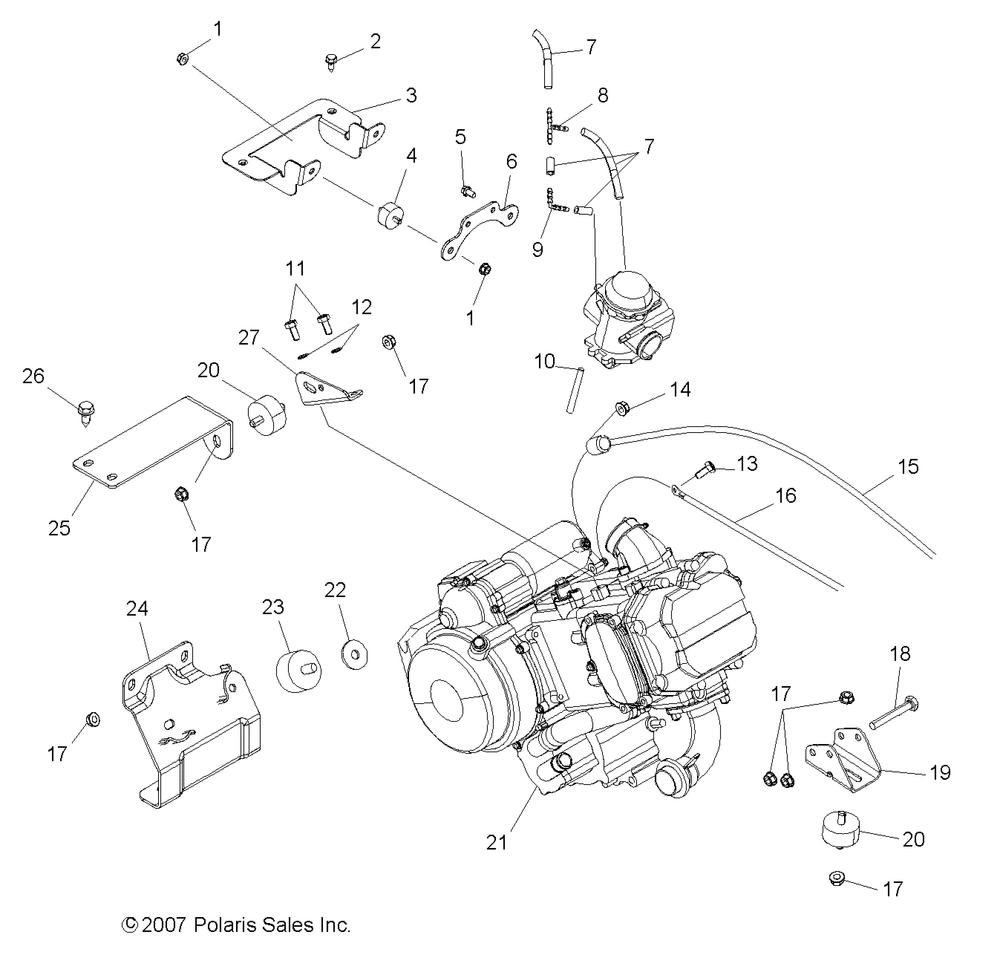 Engine mounting - r08rb50aa