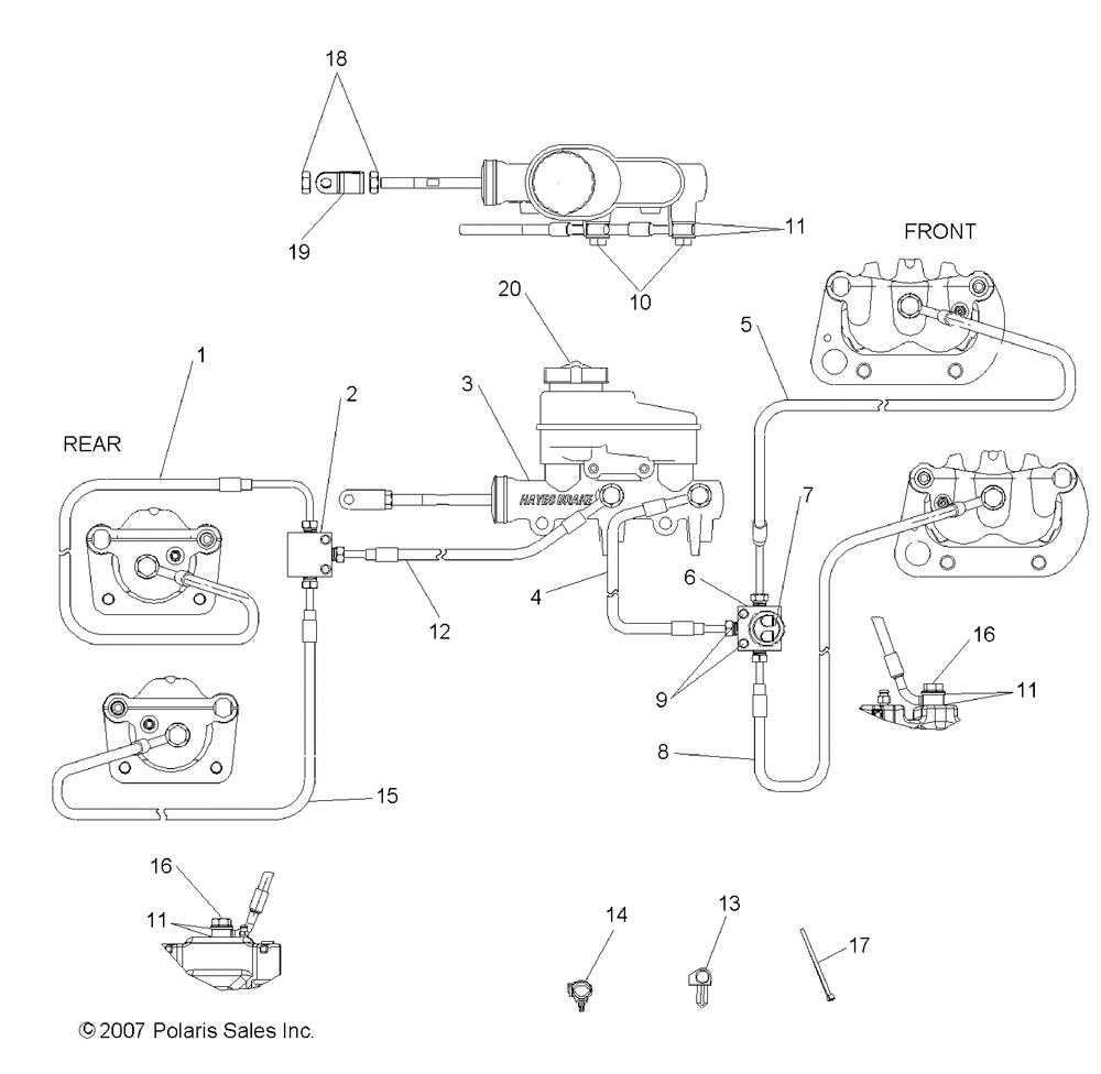 Brakes lines and master cylinder - r08rb50aa