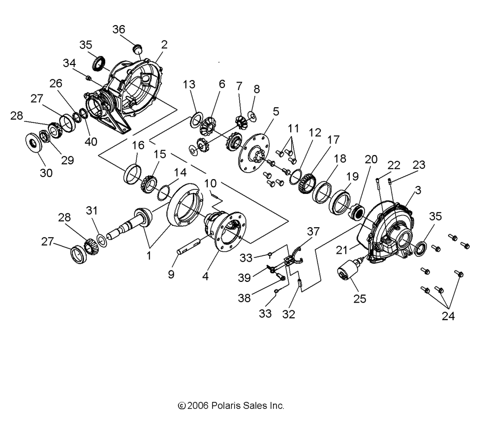 Drive train rear gearcase - r08rb50aa