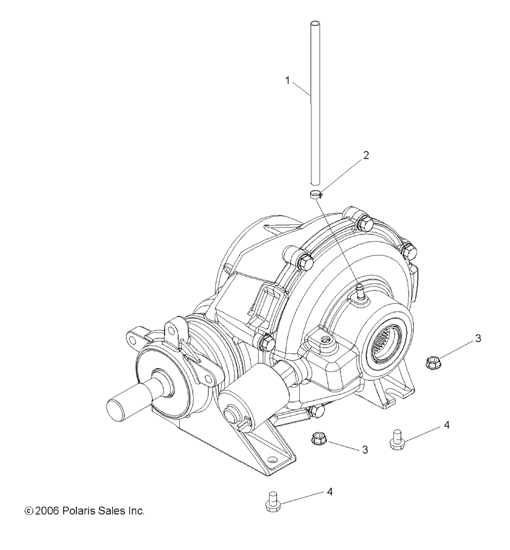 Drive train rear gearcase mounting - r08rb50aa