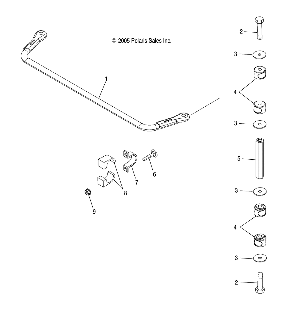 Suspension rear stabilizer bar - r08rb50aa