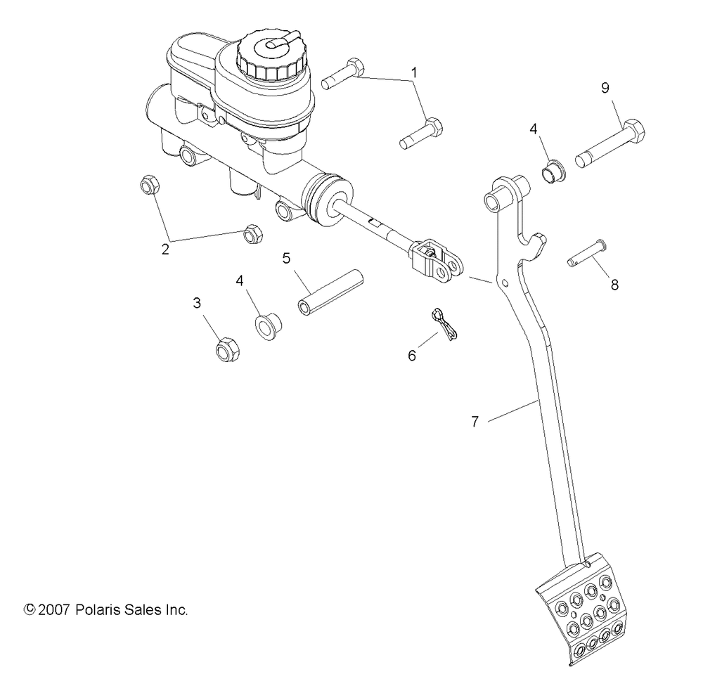 Brakes pedal and master cylinder mounting - r08rb50aa