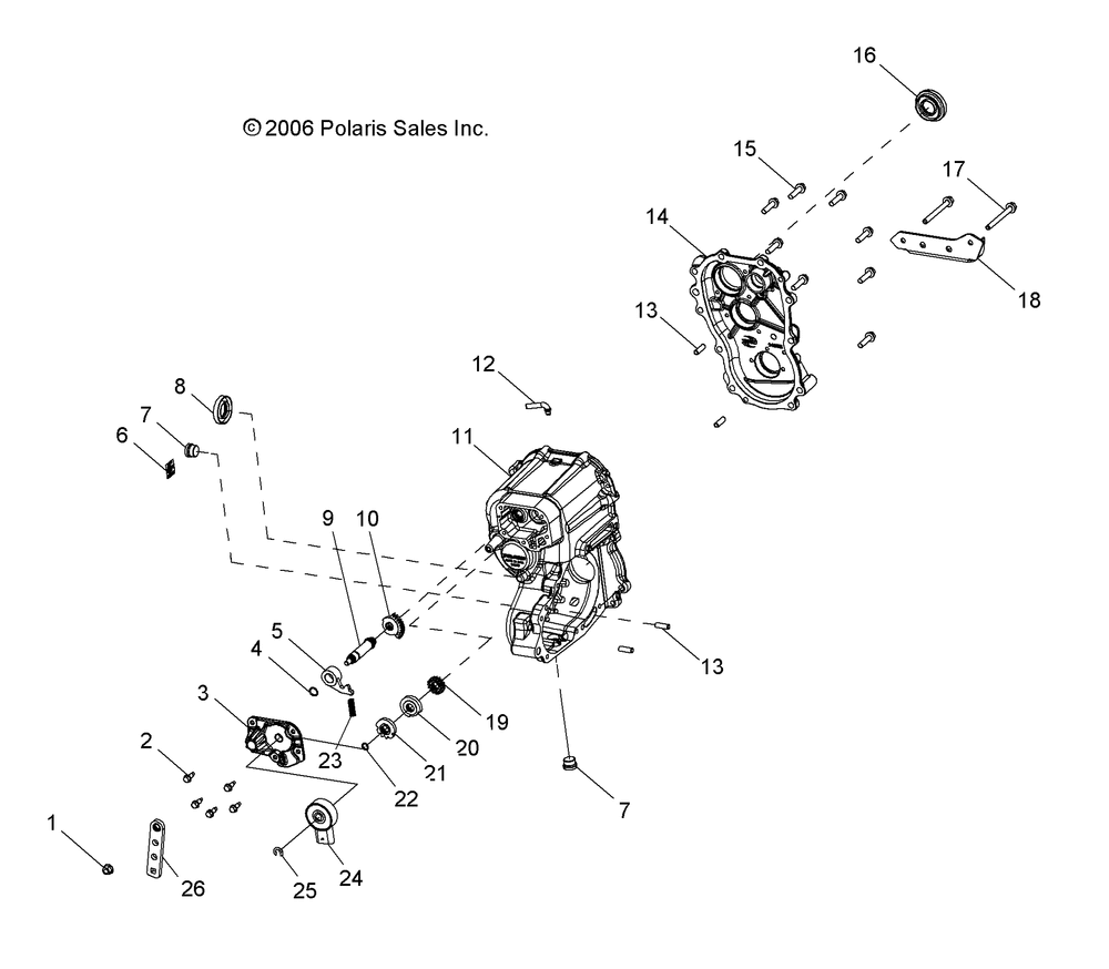 Drive train main gearcase - r08rb50aa