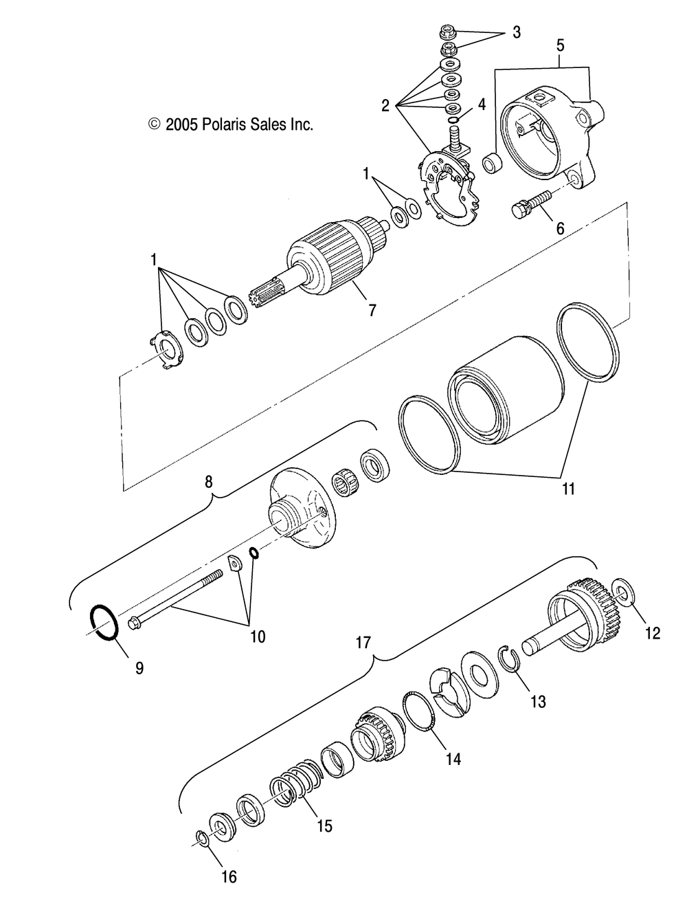 Engine starting motor - r08rh50af_ar_at