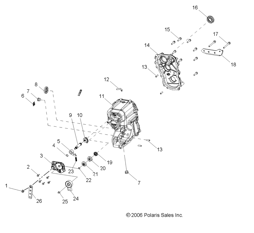 Drive train main gearcase - r08wh68ag_ah_ak_ar