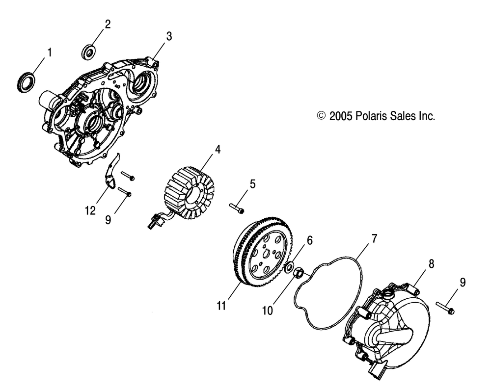 Engine stator and flywheel - r09hh68_hy68 all options