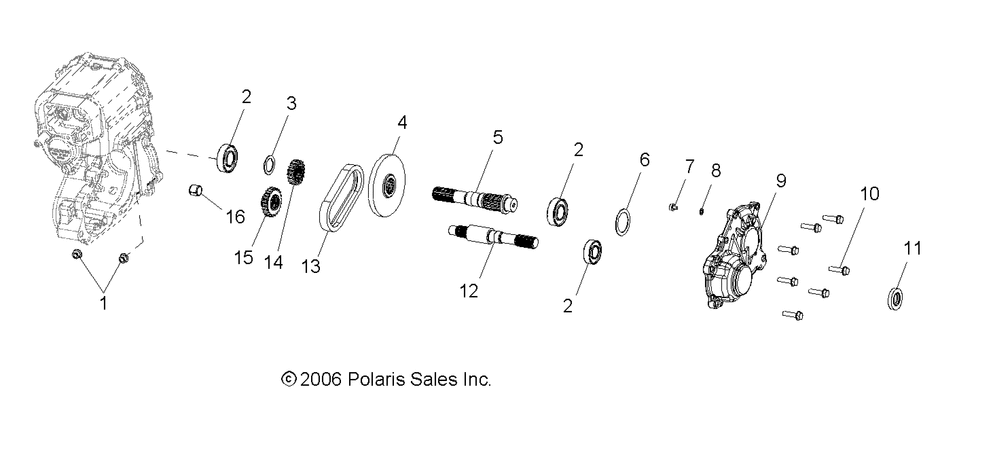 Drive train main gearcase output shaft - r09hh68_hy68 all options