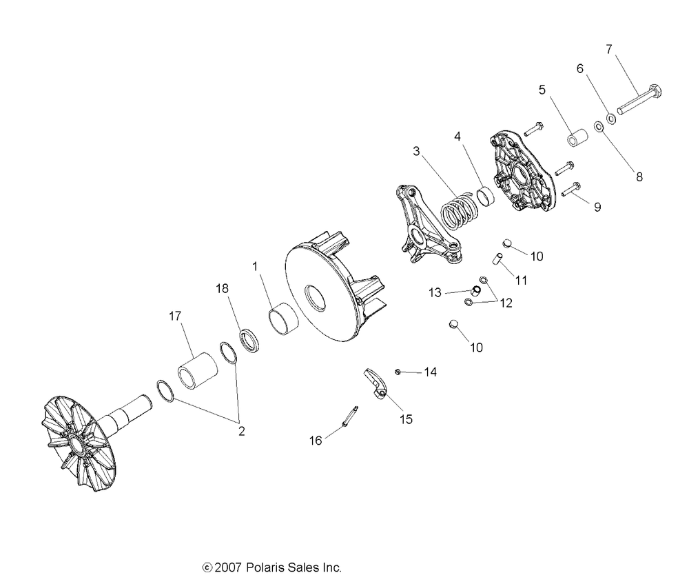 Drive train primary clutch - r09hh68_hy68 all options