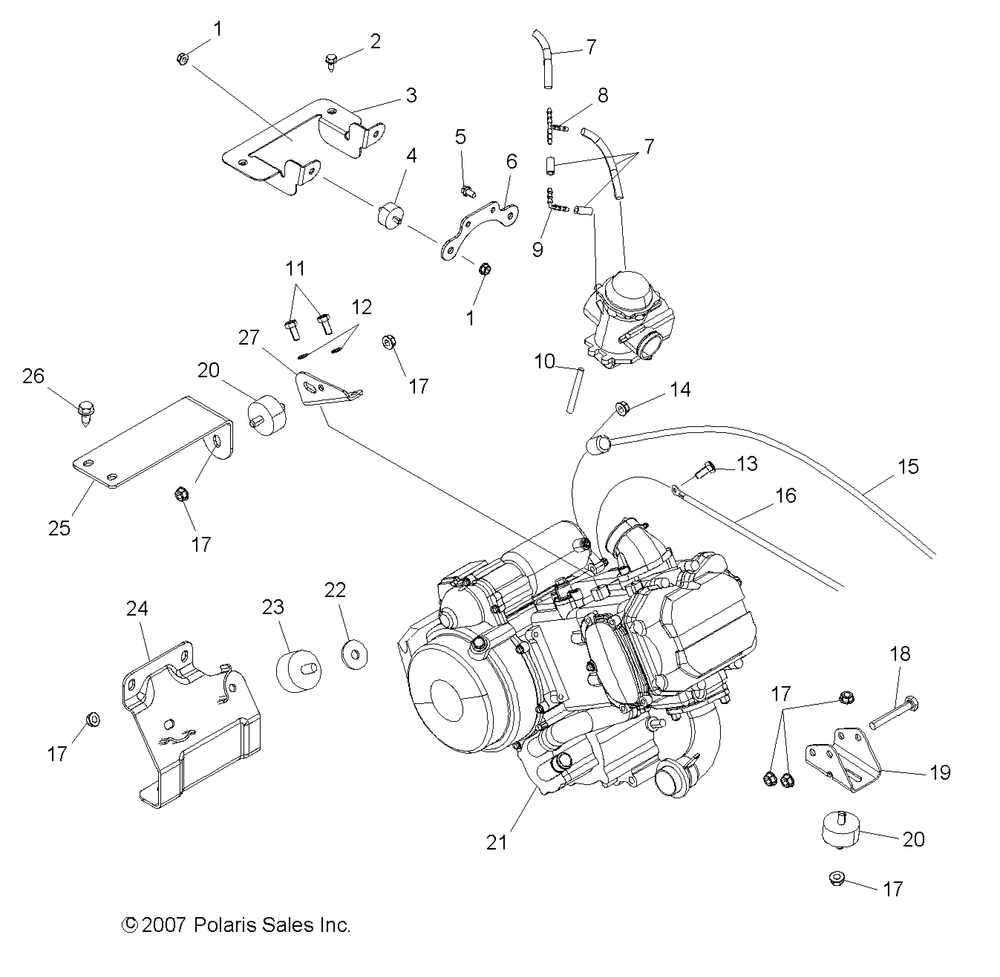 Engine mounting - r09rb50af