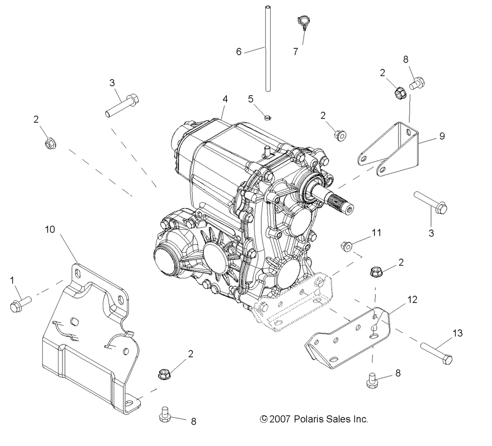 Drive train main gearcase mounting - r09rb50af