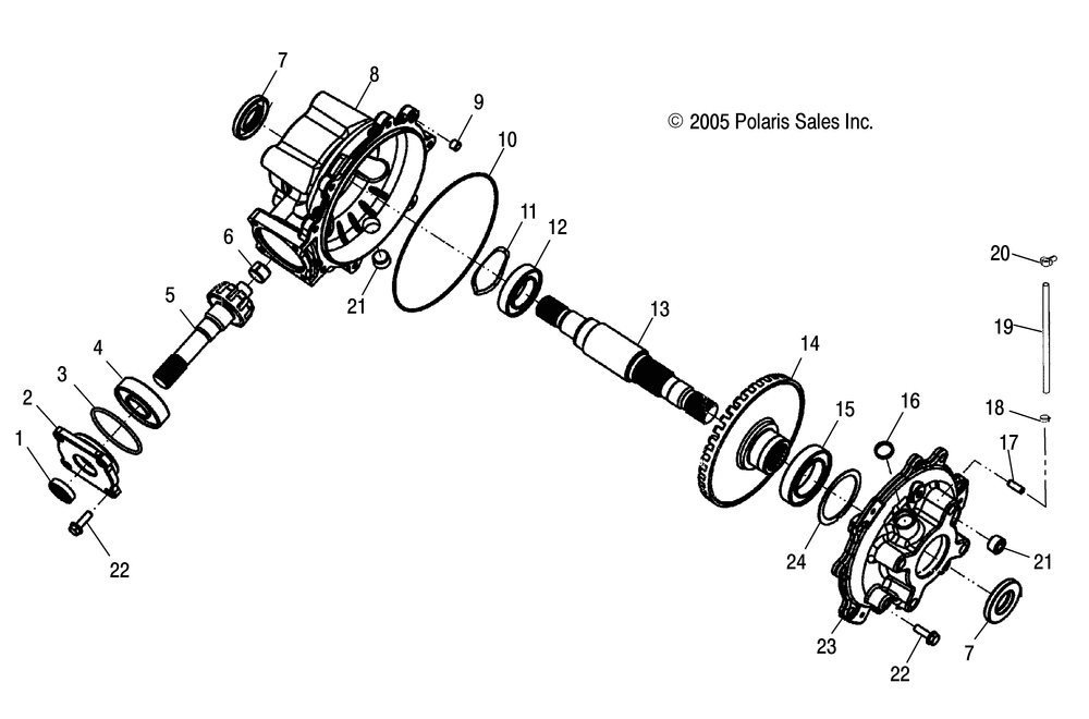 Drive train rear gearcase - r09rf68af_ar_az