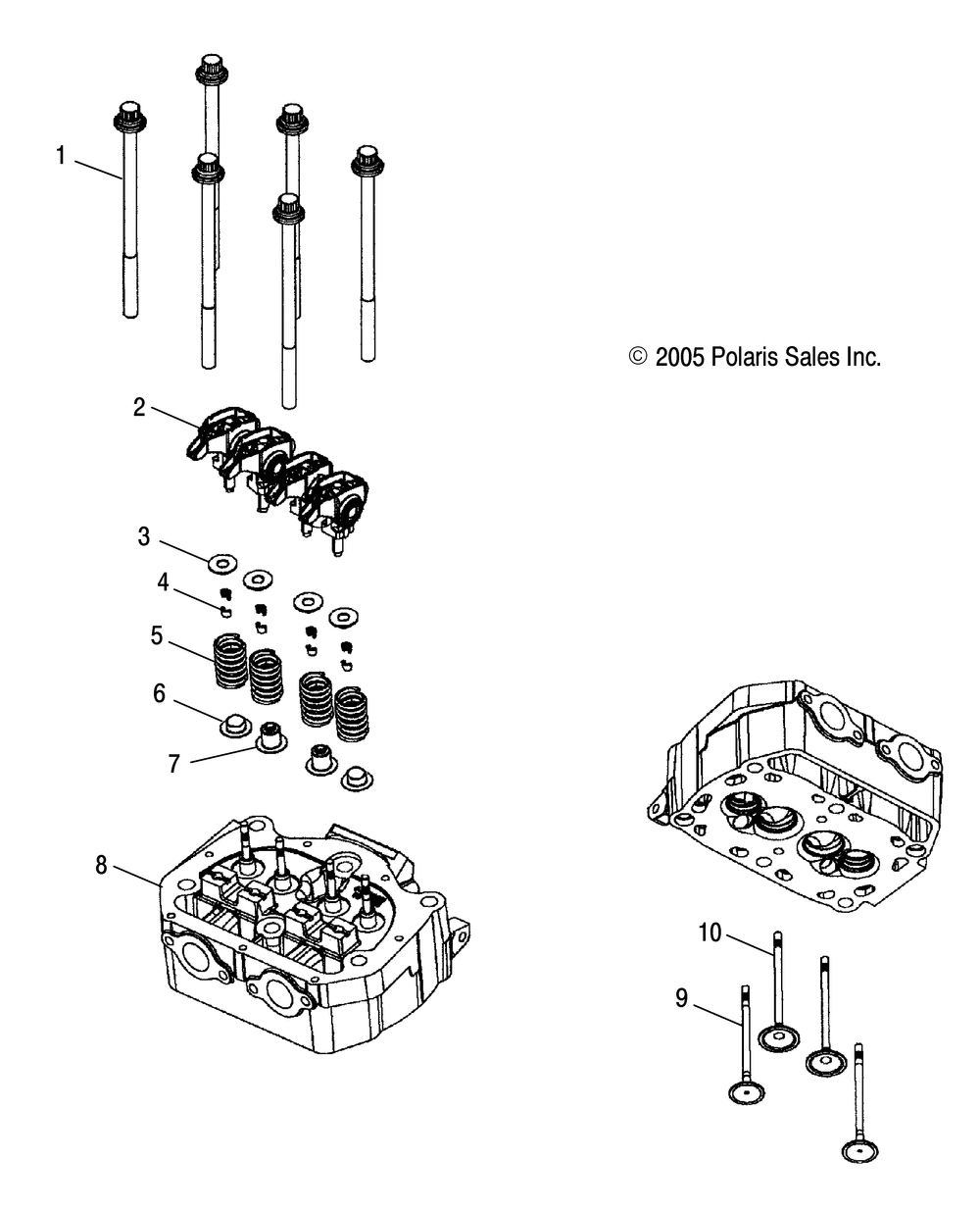 Engine cylinder head and valves - r10hr76ag_ar