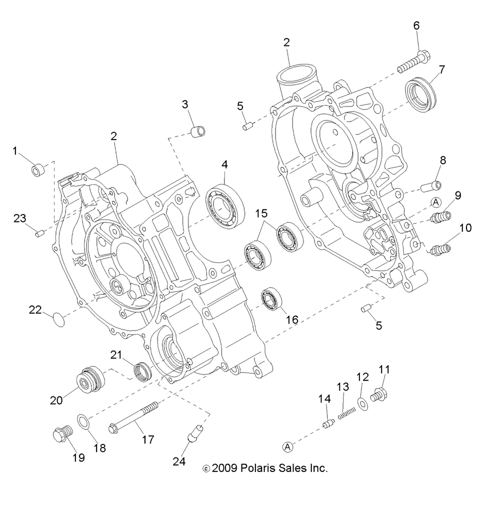 Engine crankcase - r10rh45ag_ah_ar