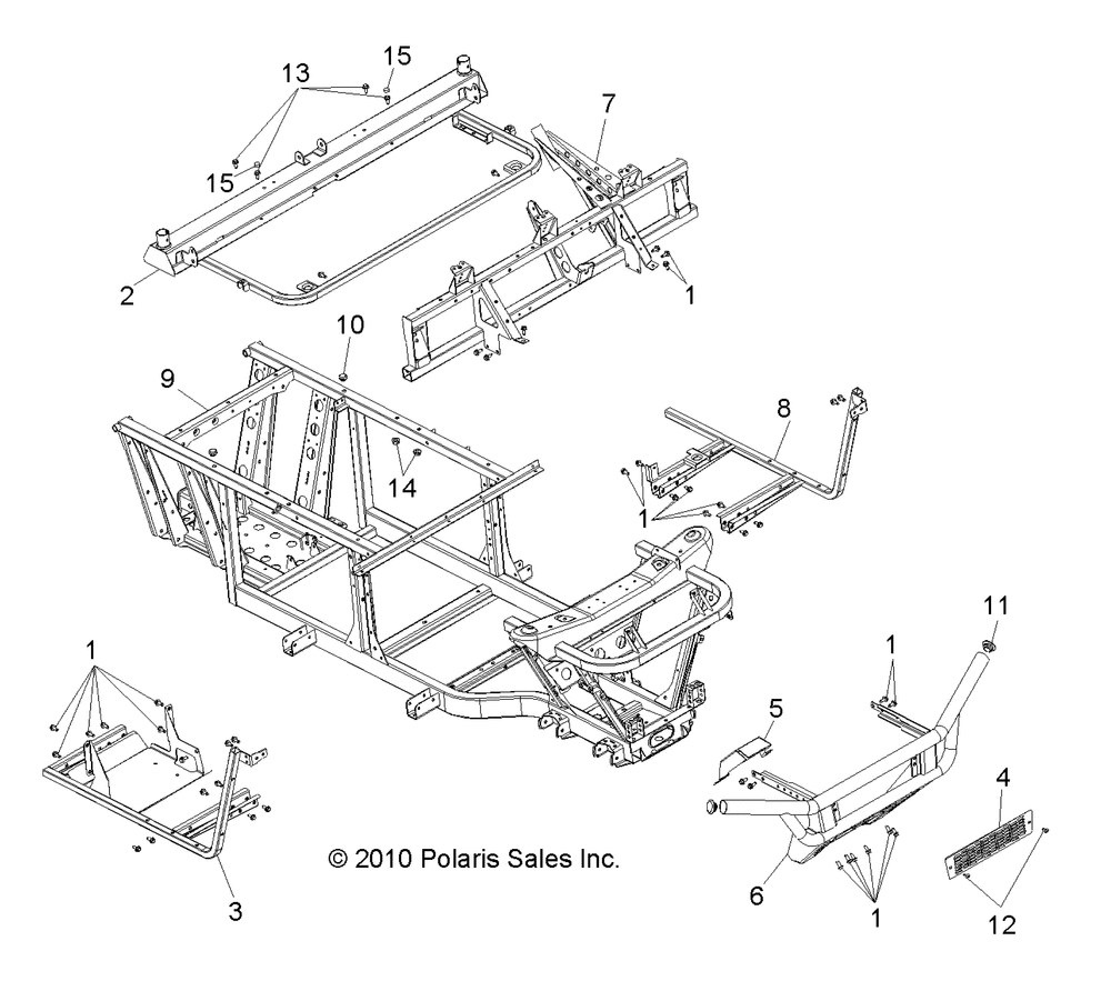 Chassis frame and front bumper - r10rh45ag_ah_ar