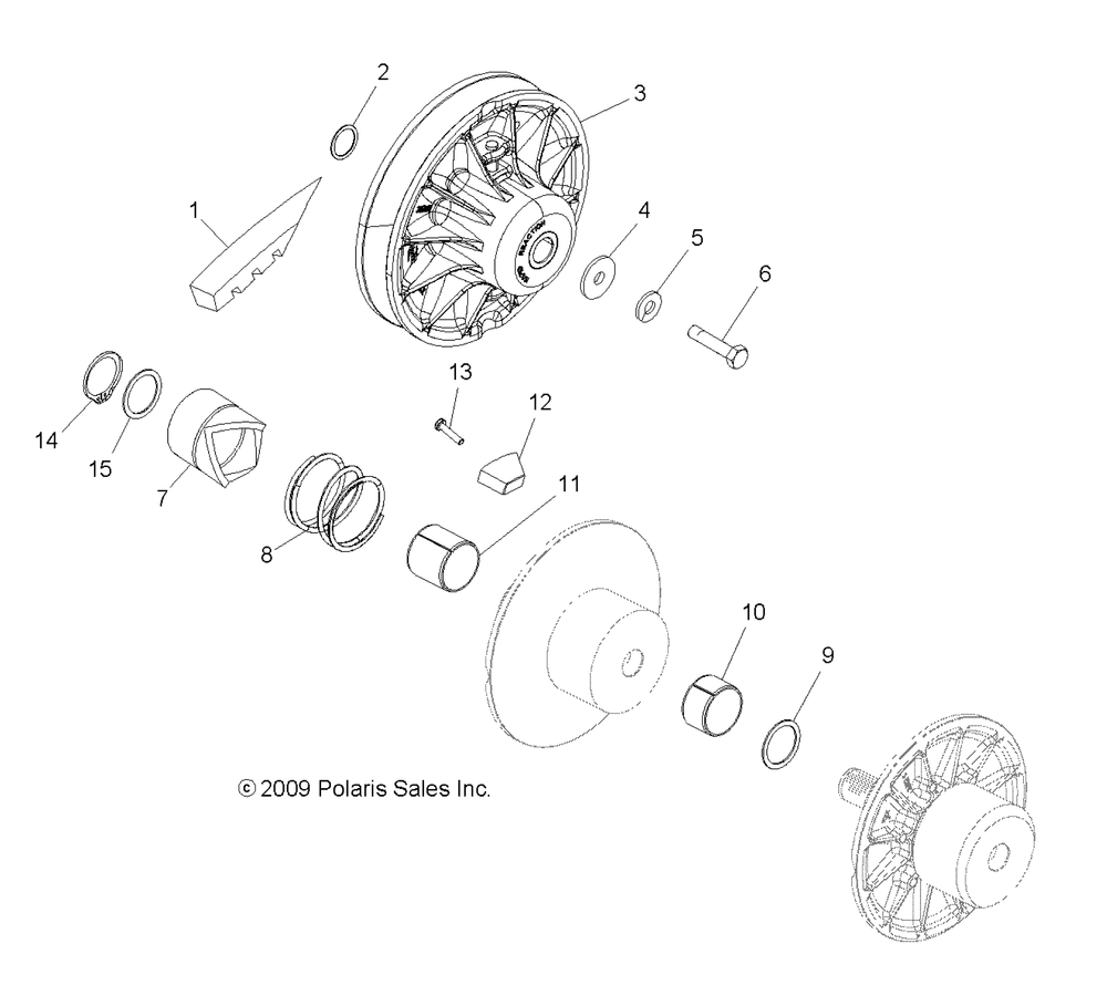 Drive train secondary clutch - r10th50ag_ar