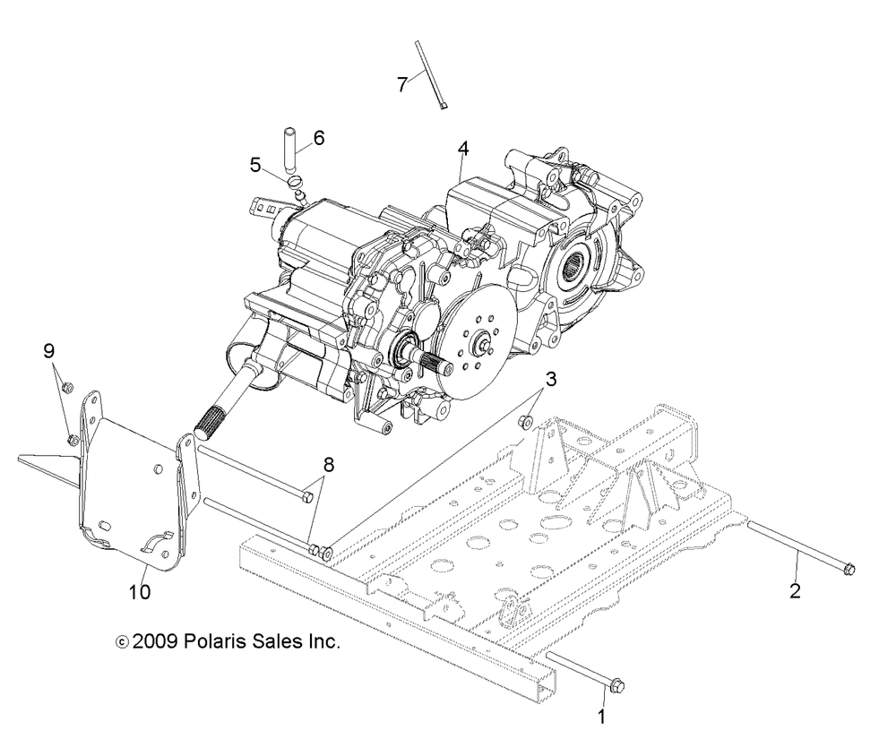 Drive train main gearcase mounting - r10th50ag_ar