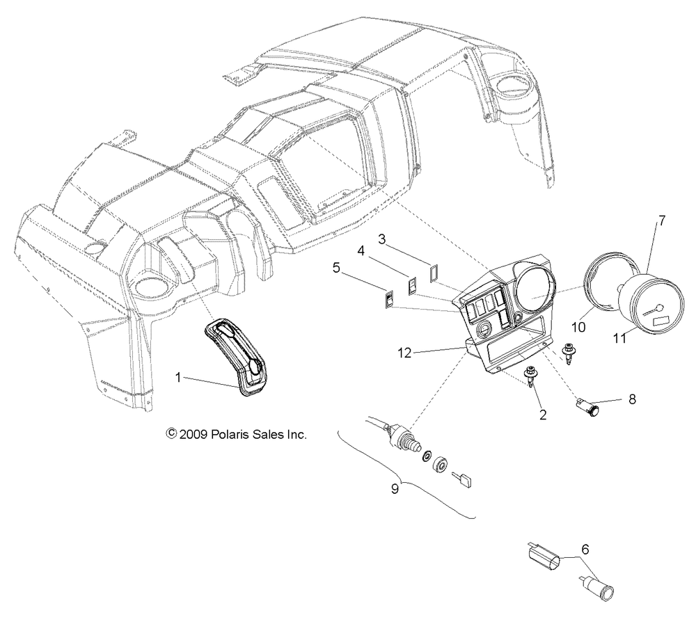 Electrical dash instruments and controls - r10wh76ag_ah_ar_av_wy76aw_az