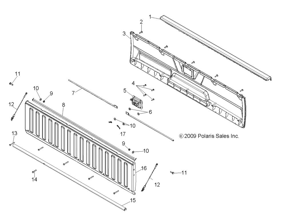 Body tailgate asm. - r10wh76ag_ah_ar_av_wy76aw_az