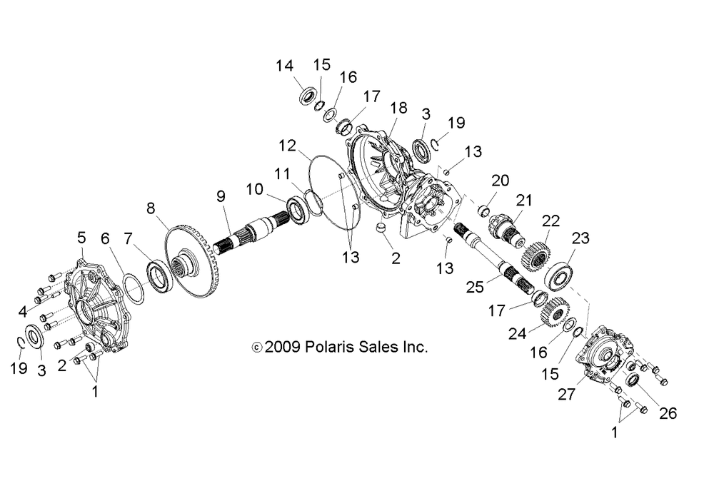 Drive train mid gearcase - r13hr76ag_ar