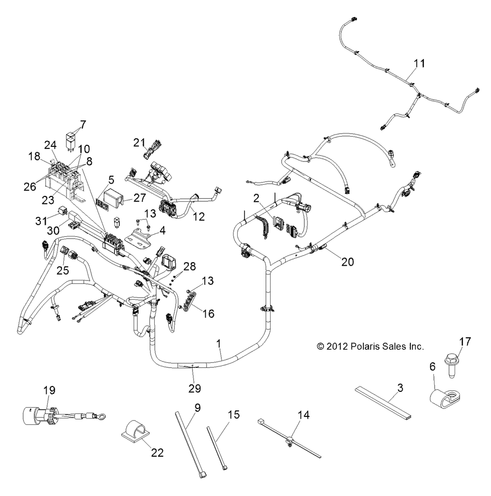 Electrical wire harnesses - r13rc08ga_gh_fa_fh