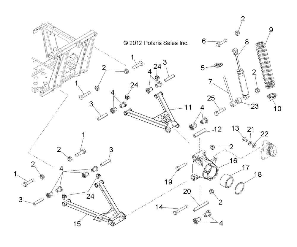 Suspension rear - r13rc08ga_gh_fa_fh