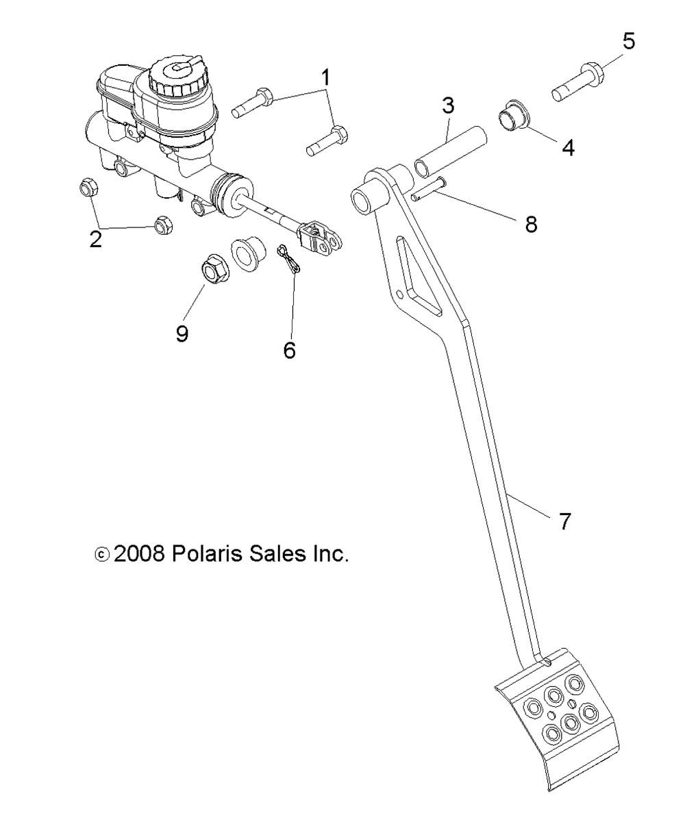 Brakes pedal and master cylinder mounting - r13rc08ga_gh_fa_fh