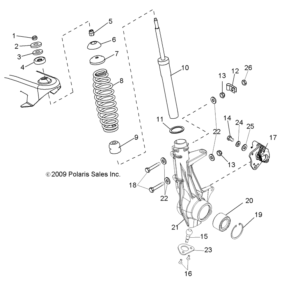 Suspension front strut - r13rc08ga_gh_fa_fh