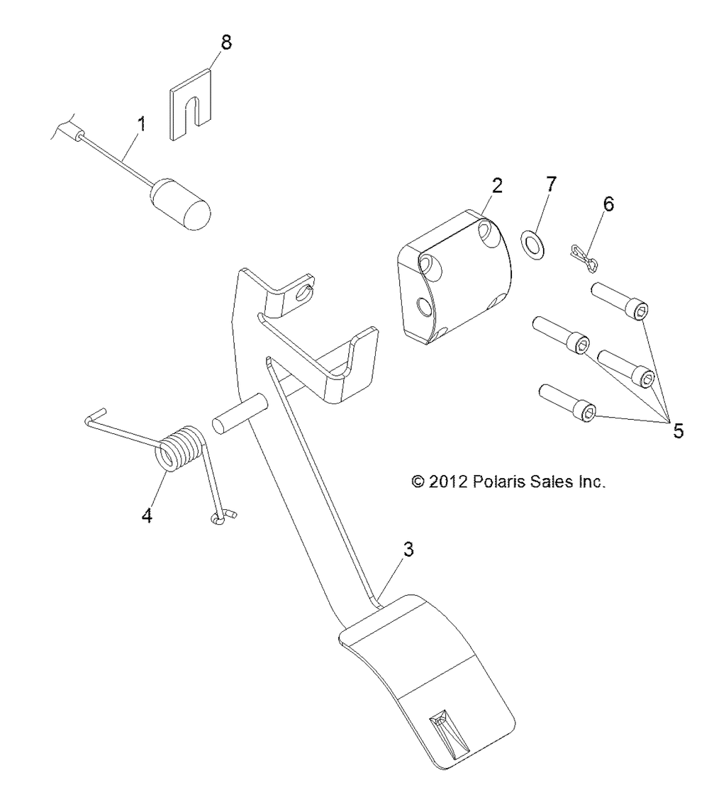 Engine throttle pedal - r13rh76ag_ah_an