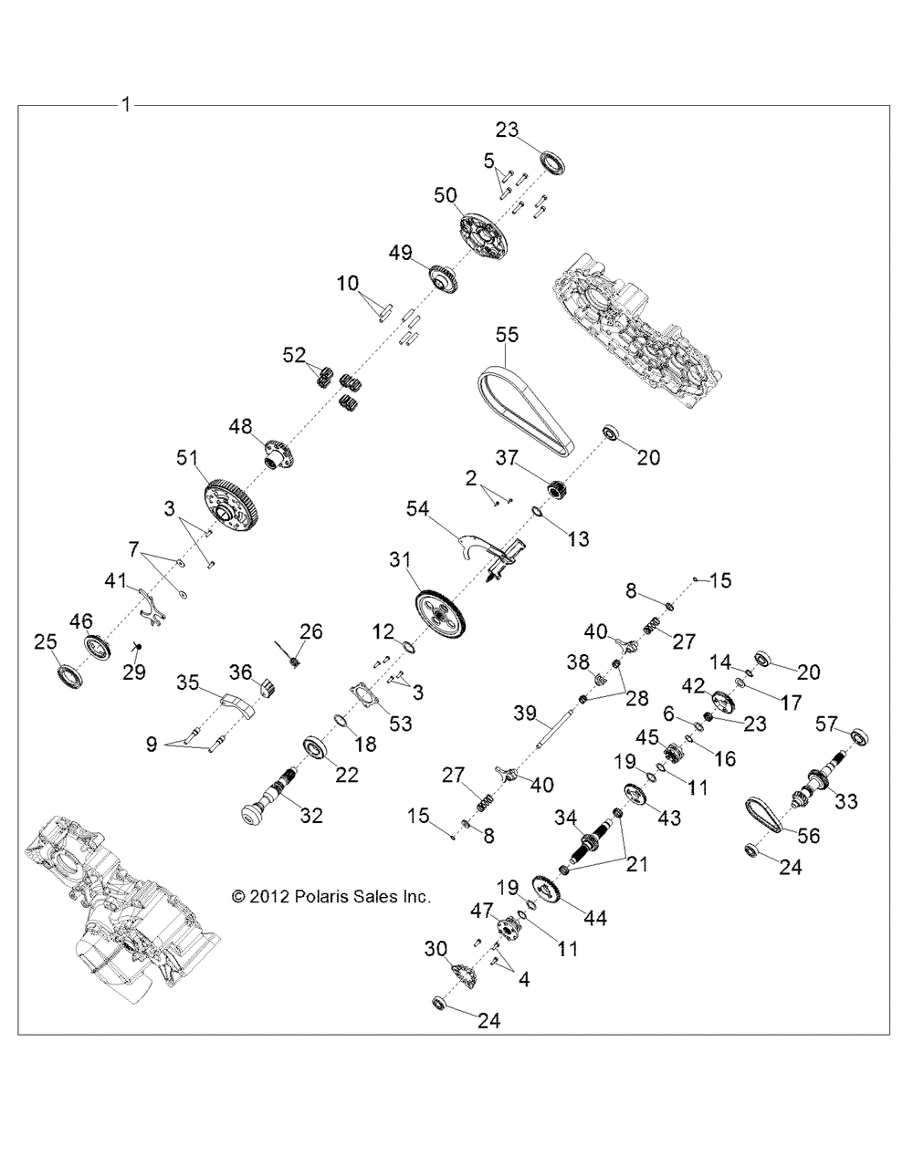 Drive train main gearcase internals - r13rh76ag_ah_an