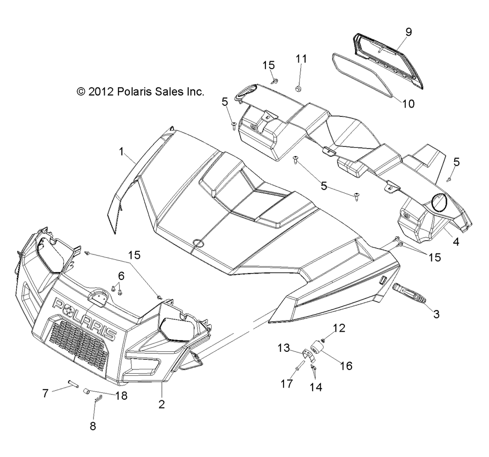 Body hood dash and grill - r13rh76ag_ah_an