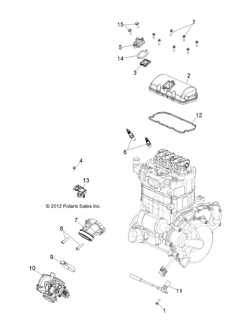 Engine throttle body and valve cover - r13rh76ag_ah_an