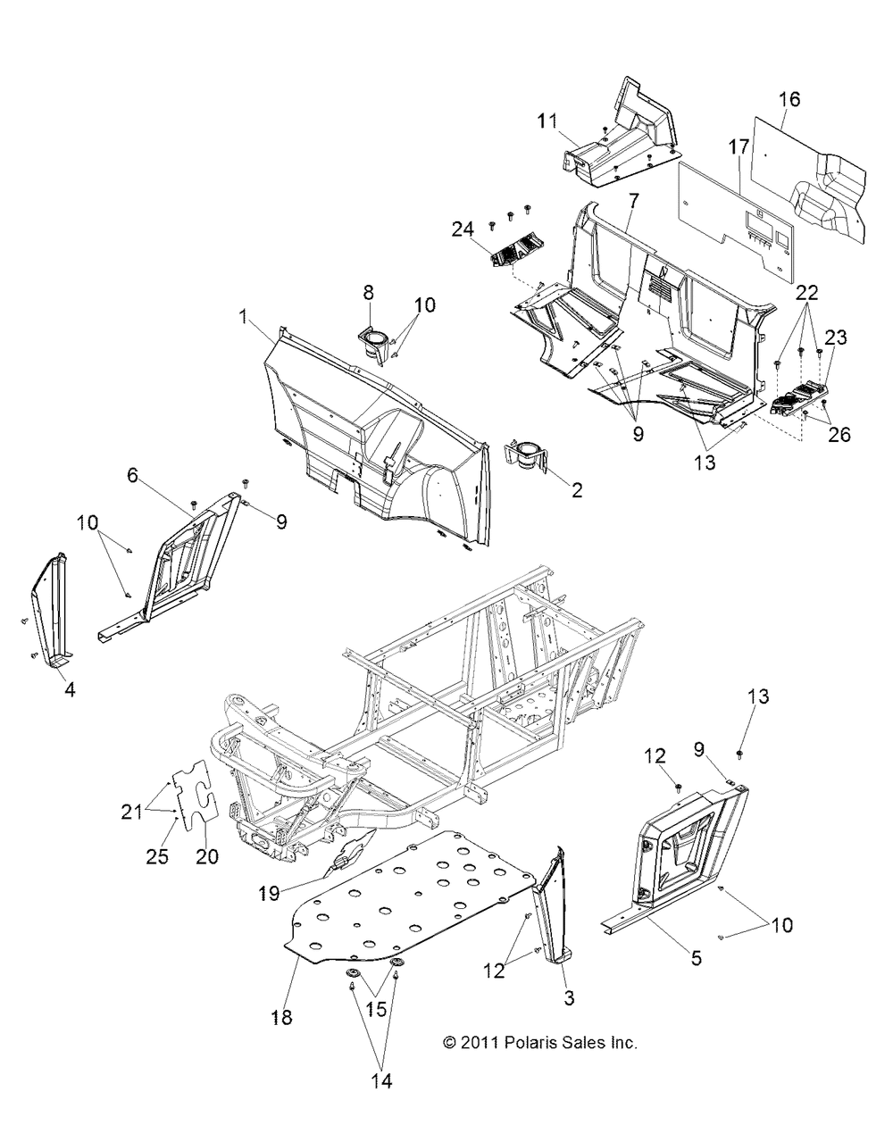 Body floor and fenders - r13rh76ag_ah_an