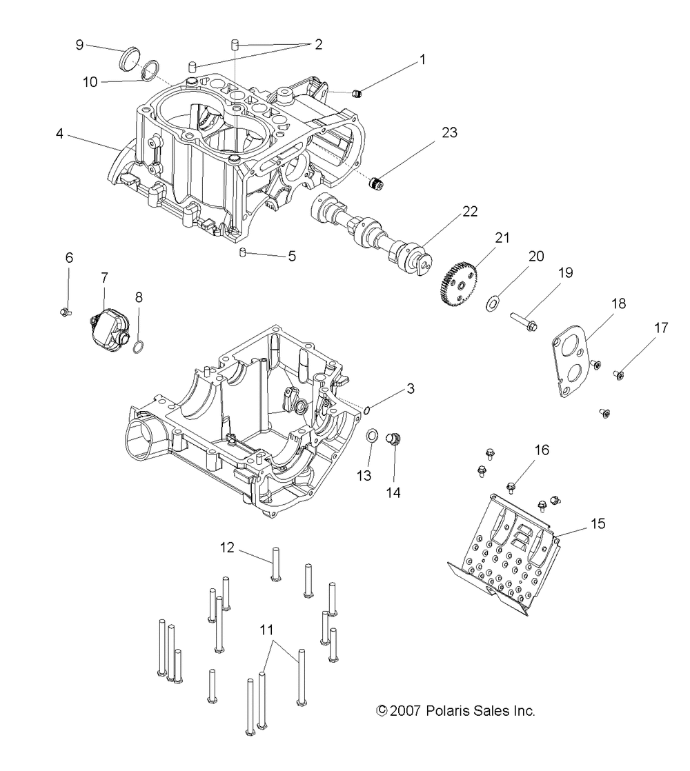 Engine crankcase - r13rh76ag_ah_an