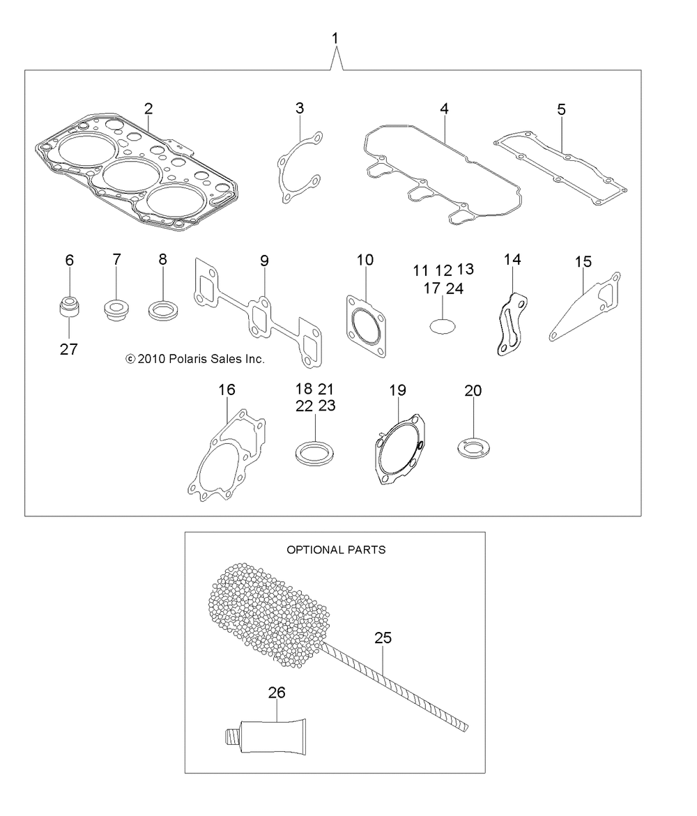 Engine gasket set - r13th90dg