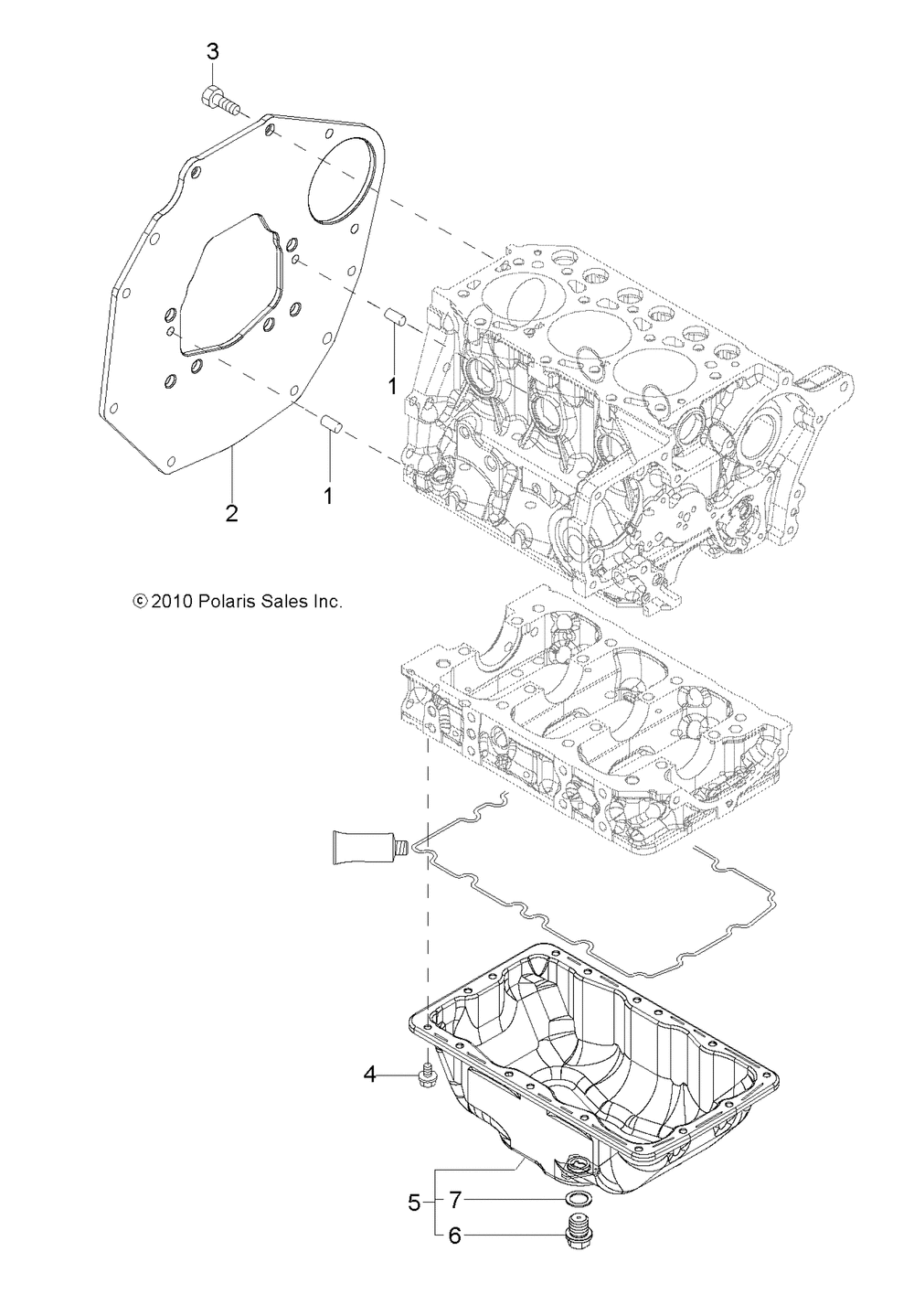 Engine mounting flange and oil sump - r13th90dg