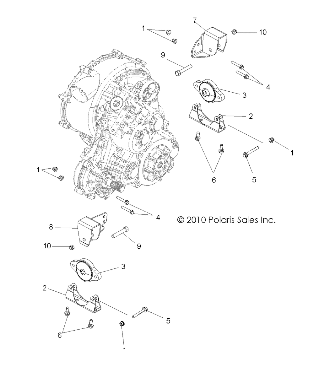 Drive train transmission mounting - r13th90dg