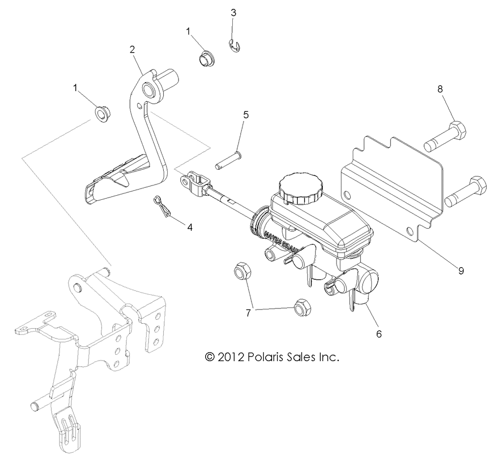 Brakes pedal and master cylinder - r13ve76ad_ai_aw_7eas_eat