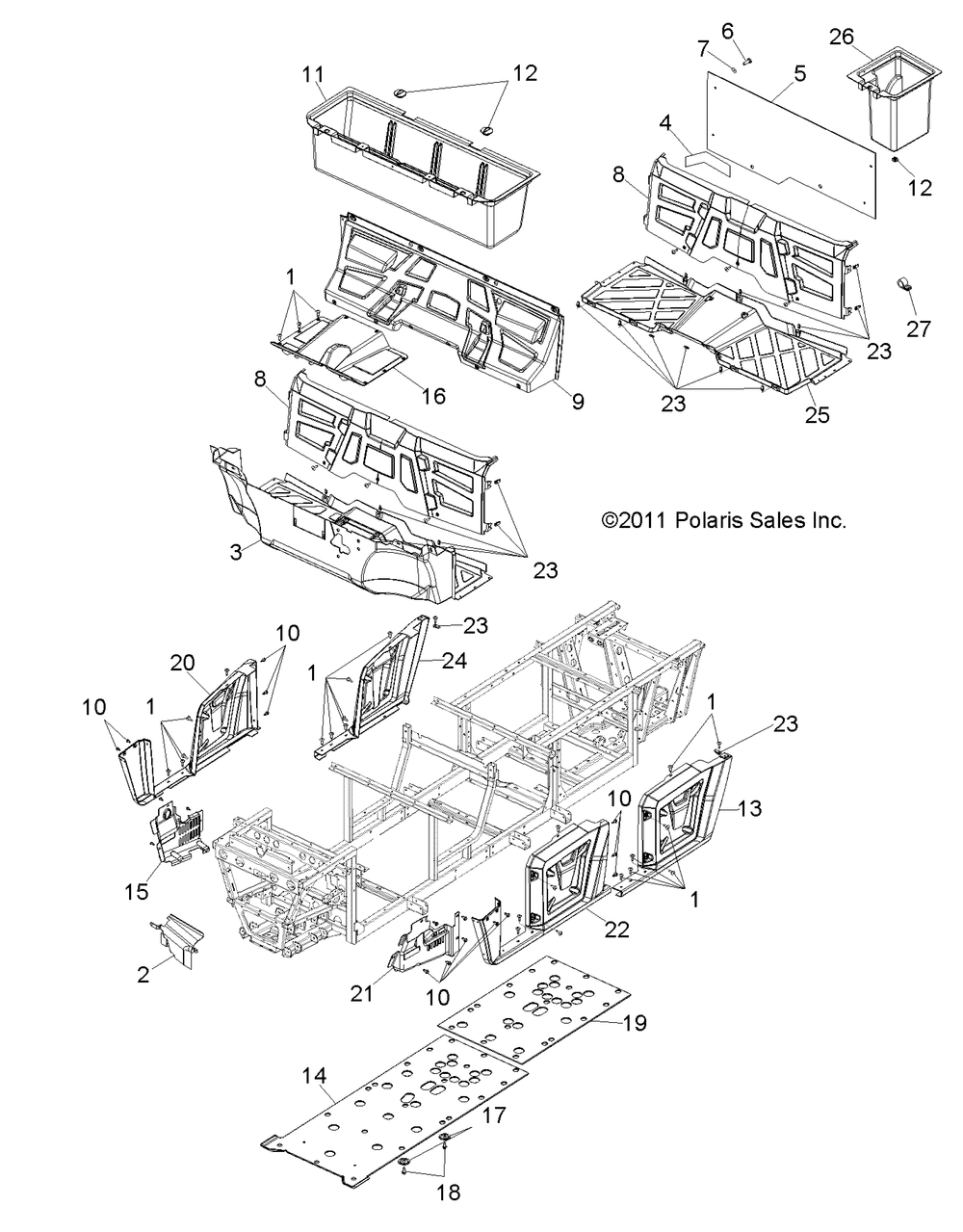 Body floor and fenders - r13wh76ag_ar_eah_eai