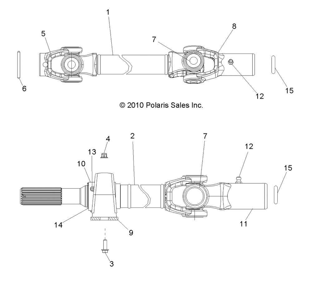 Drive train front prop shaft - r13wh76ag_ar_eah_eai