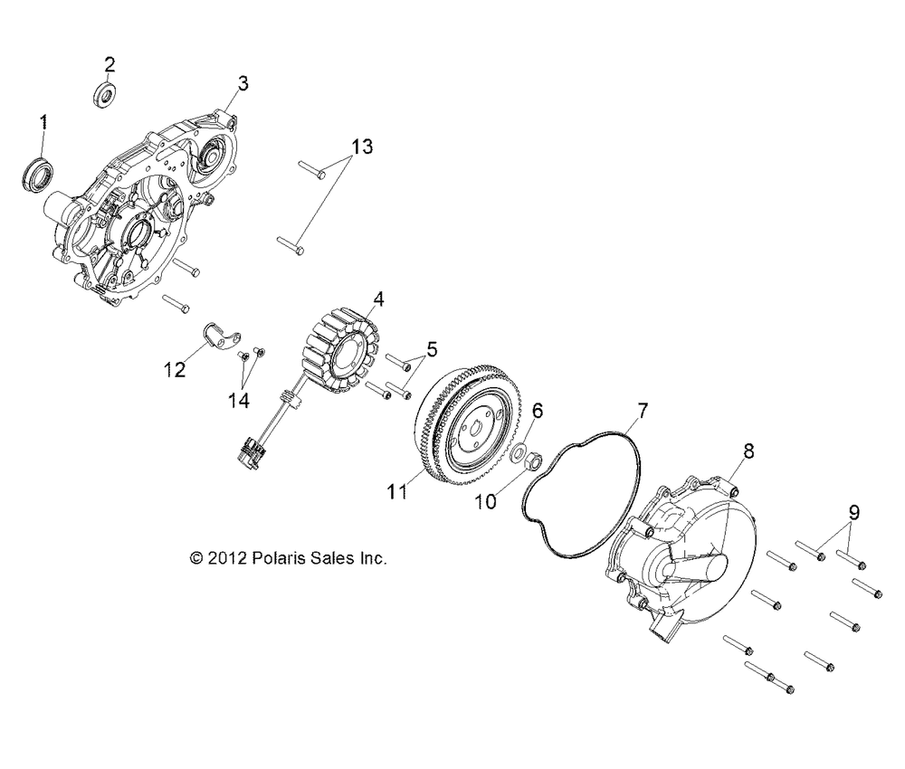 Engine stator and flywheel - r13wh76ag_ar_eah_eai