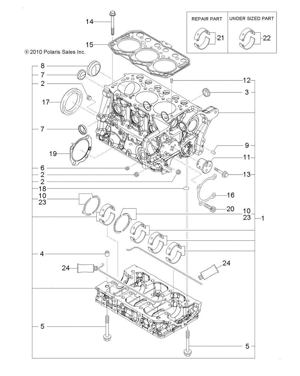 Engine cylinder block - r13wh90dg