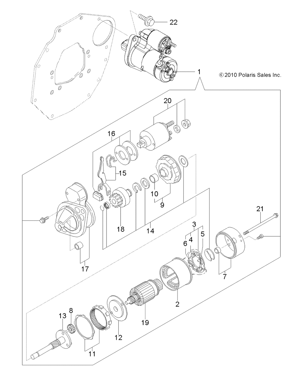 Engine starting motor - r13wh90dg