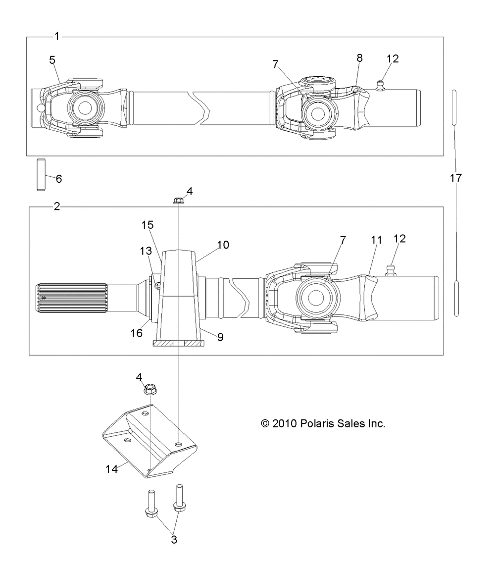 Drive train front prop shaft - r13wh90dg