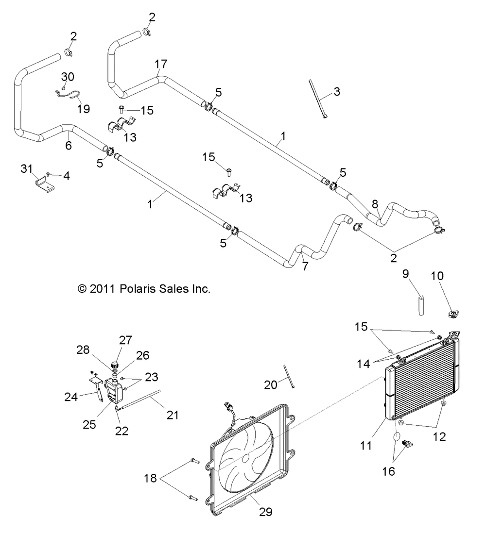 Engine cooling system - r13wh90dg